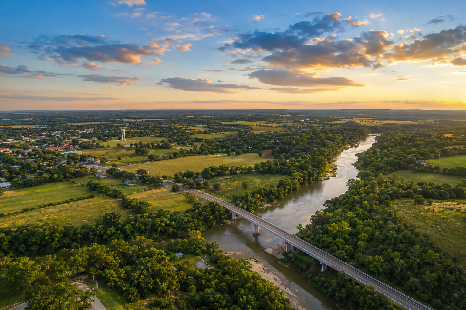 Aerial landscape selected for Fayette County, Texas