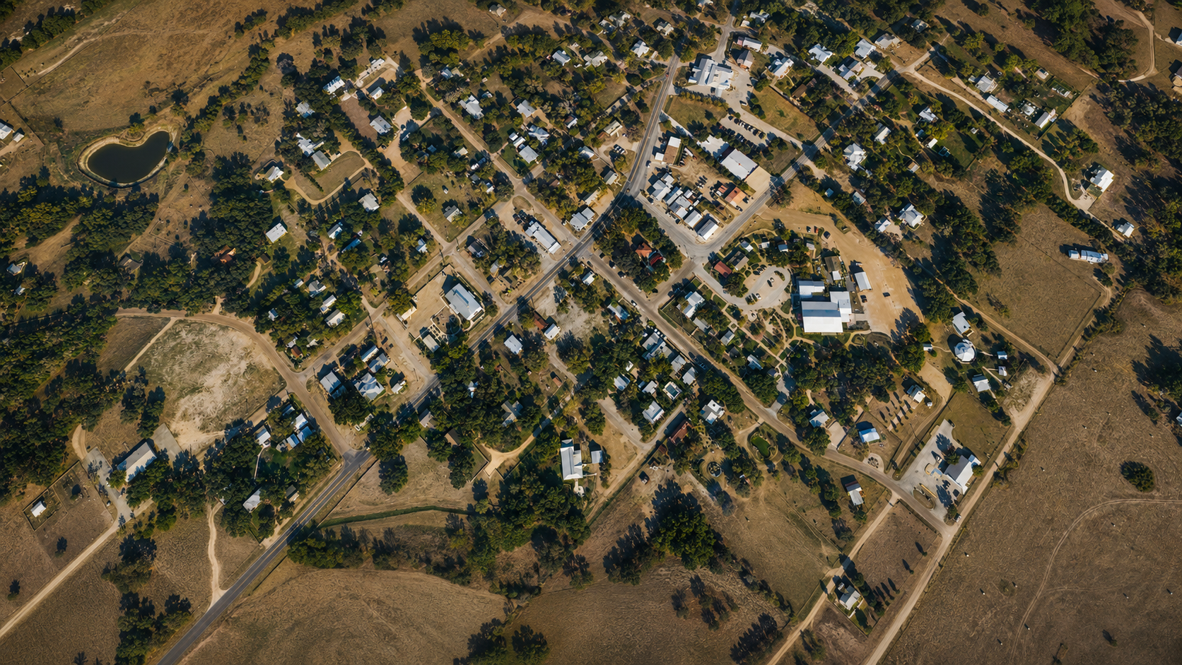 Aerial view selected for Round Top, Texas